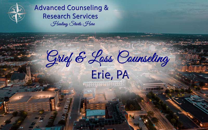 Serene Pennsylvania countryside path at golden hour symbolizing the journey through grief toward healing for Erie, PA residents