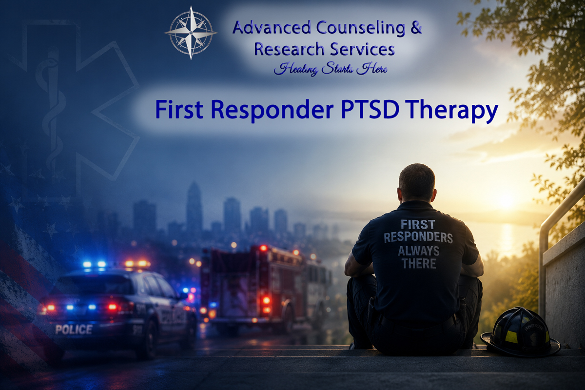 First responder showing symptoms of PTSD