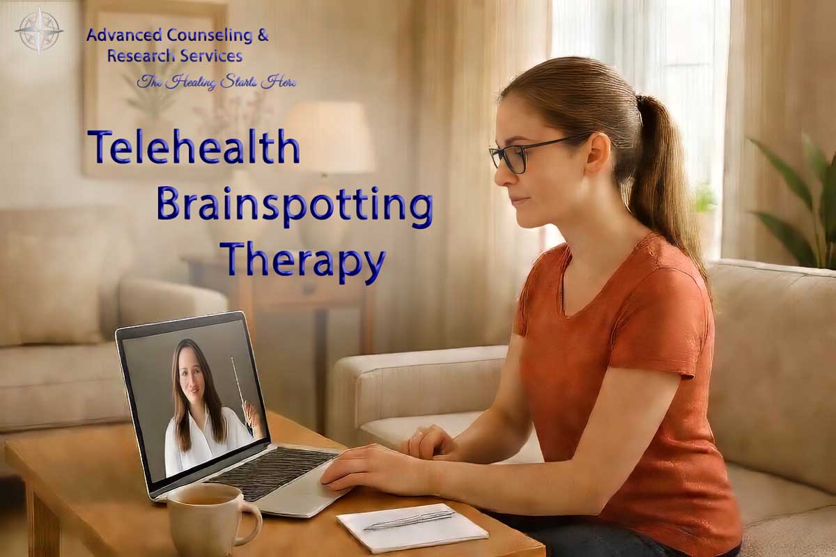 Virtual Brainspotting therapy session for deep somatic trauma healing from home
