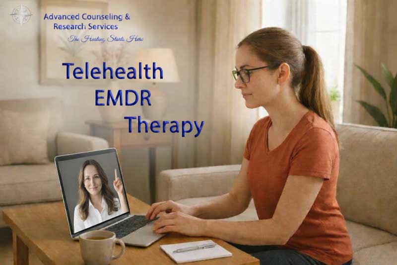 Virtual EMDR therapy session from the comfort of home
