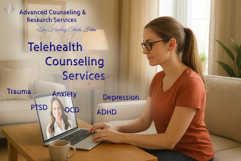 Virtual EMDR therapy session from the comfort of home